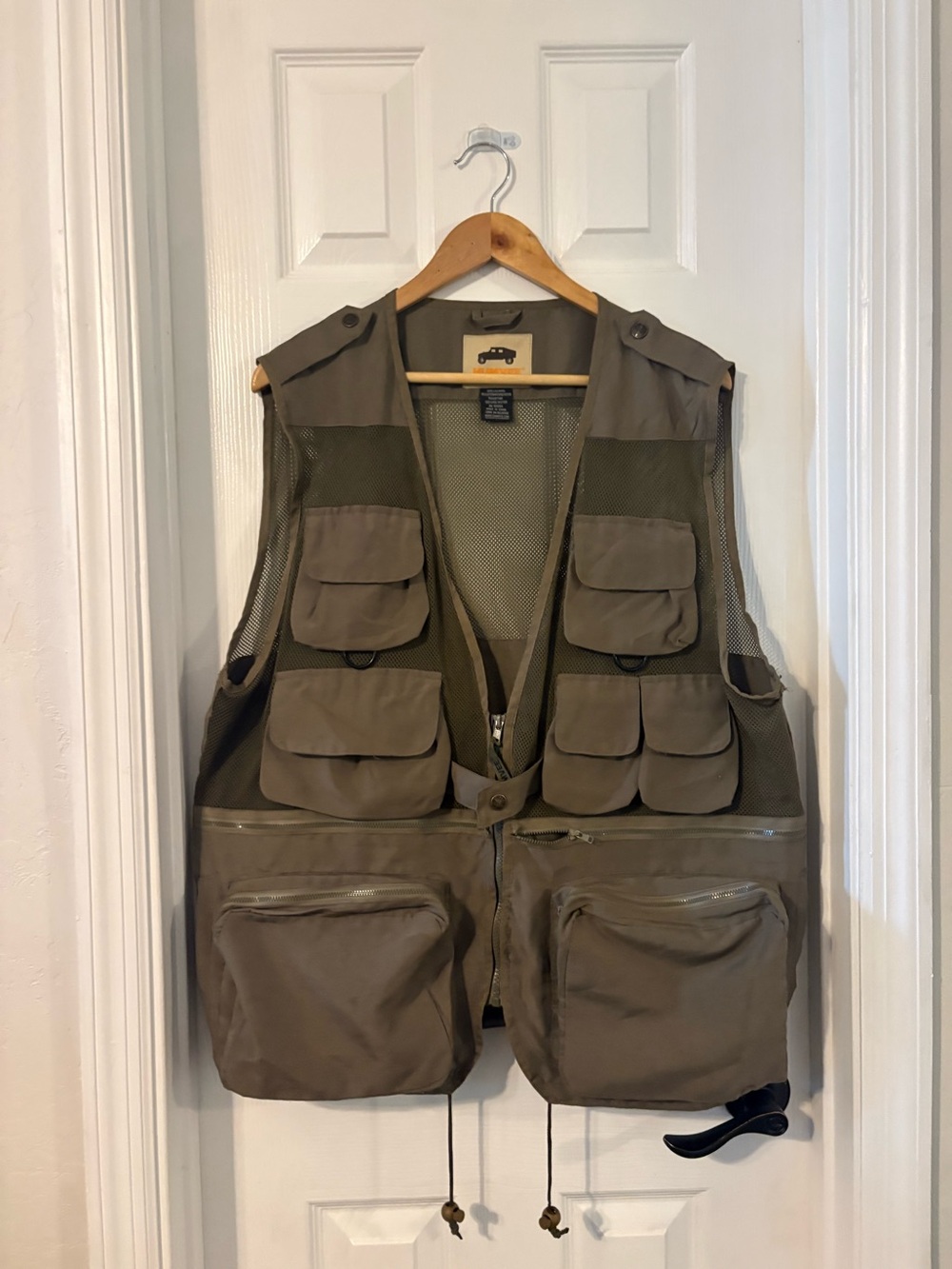 Humvee CampCo Combat Photo Safari Vest L Olive Mesh 14 Pocket Fishing Hiking